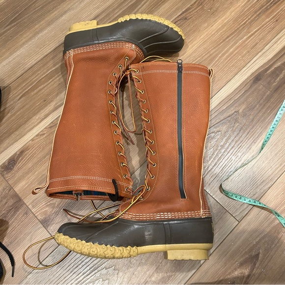 LL Bean women’s tall lined zip up brand boots size 10 winter snow waterproof - Picture 5 of 8